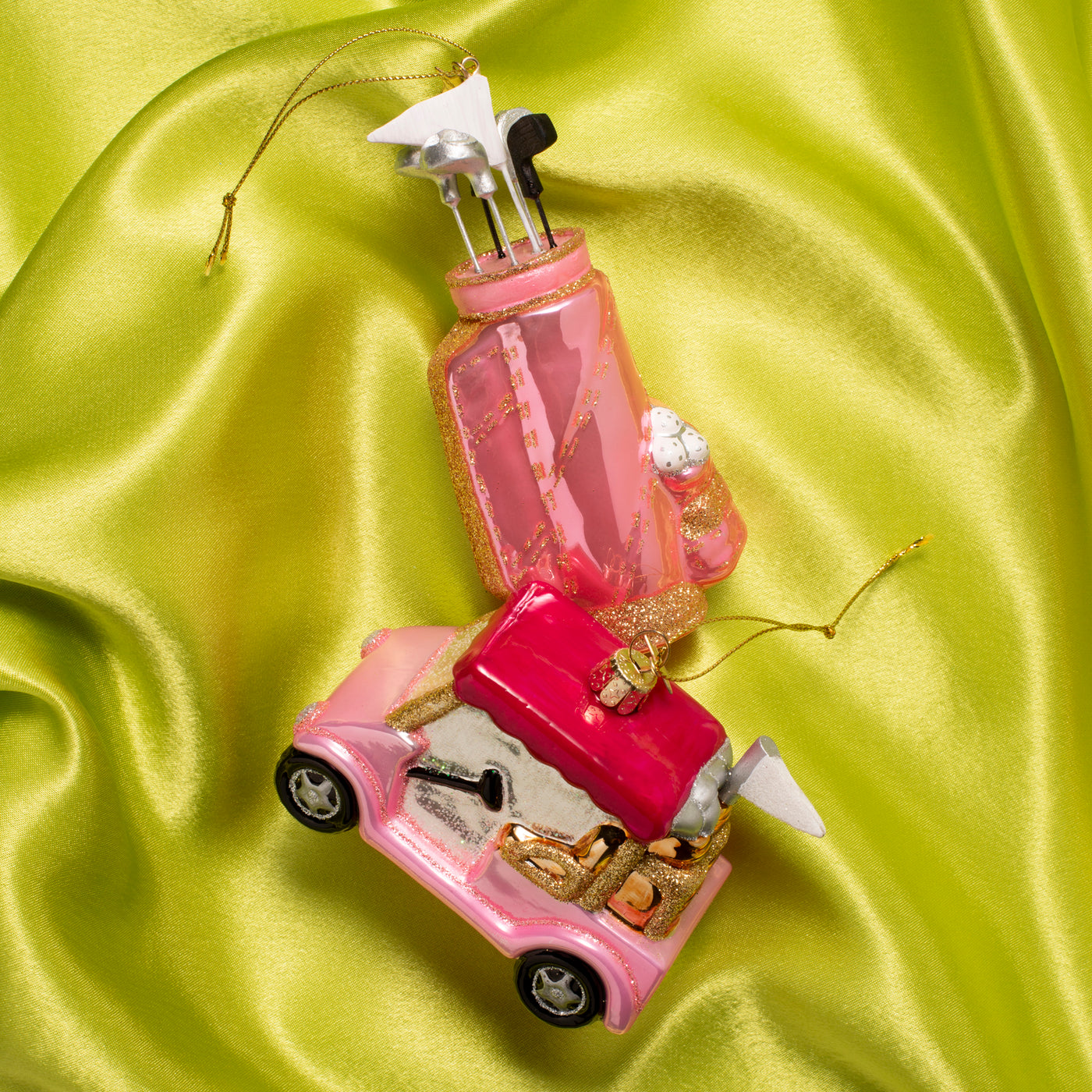 Kerstornament - Vondels Golfkar Pink