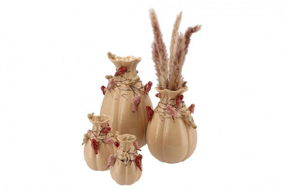Vaas - Vogels beige middel