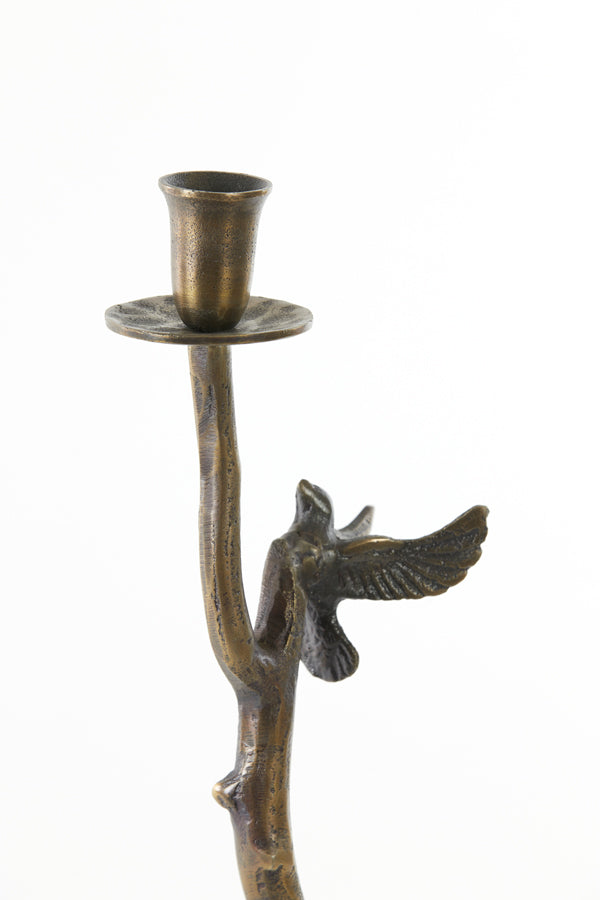 Kandelaar - Vogel antiek brons
