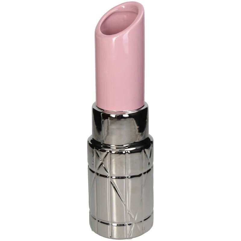 Pre-Order Vaas - Lipstift zilver & pink - JungleHome