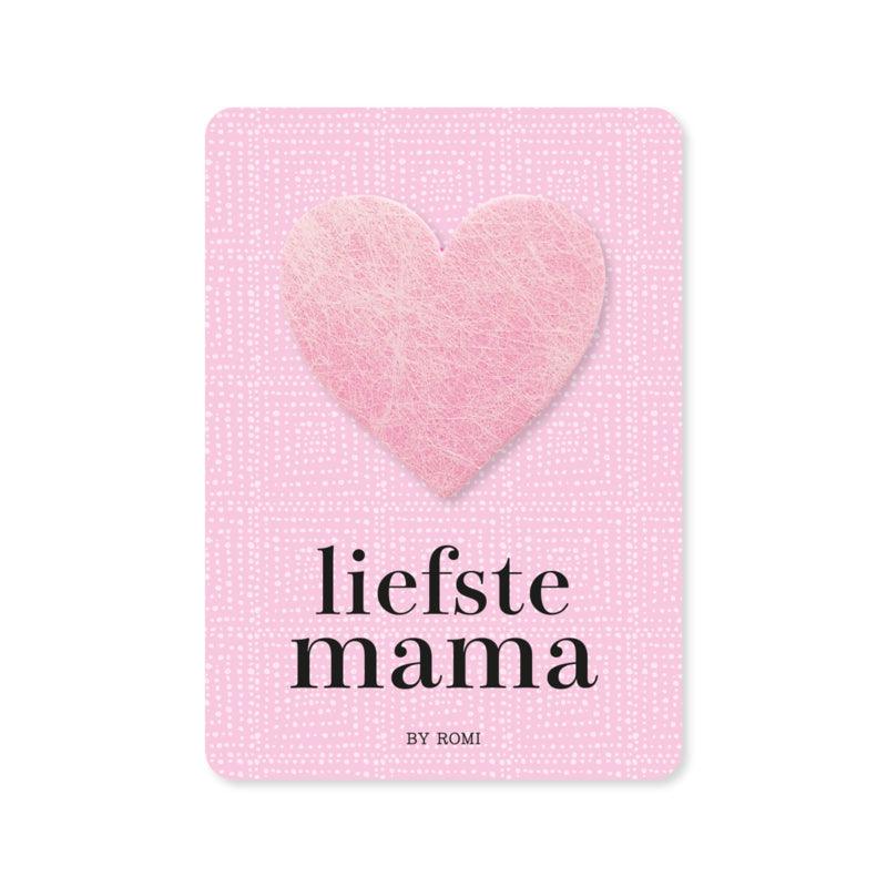 Bedankje - Liefste mama / Kaart + hart