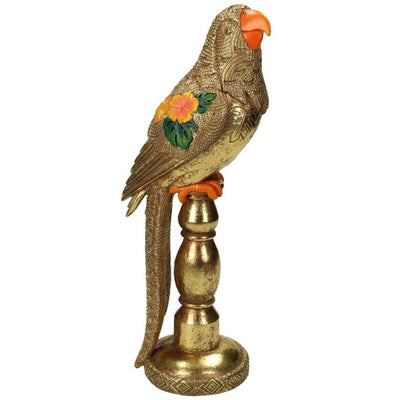 Ornament - Papegaai goudkleurig