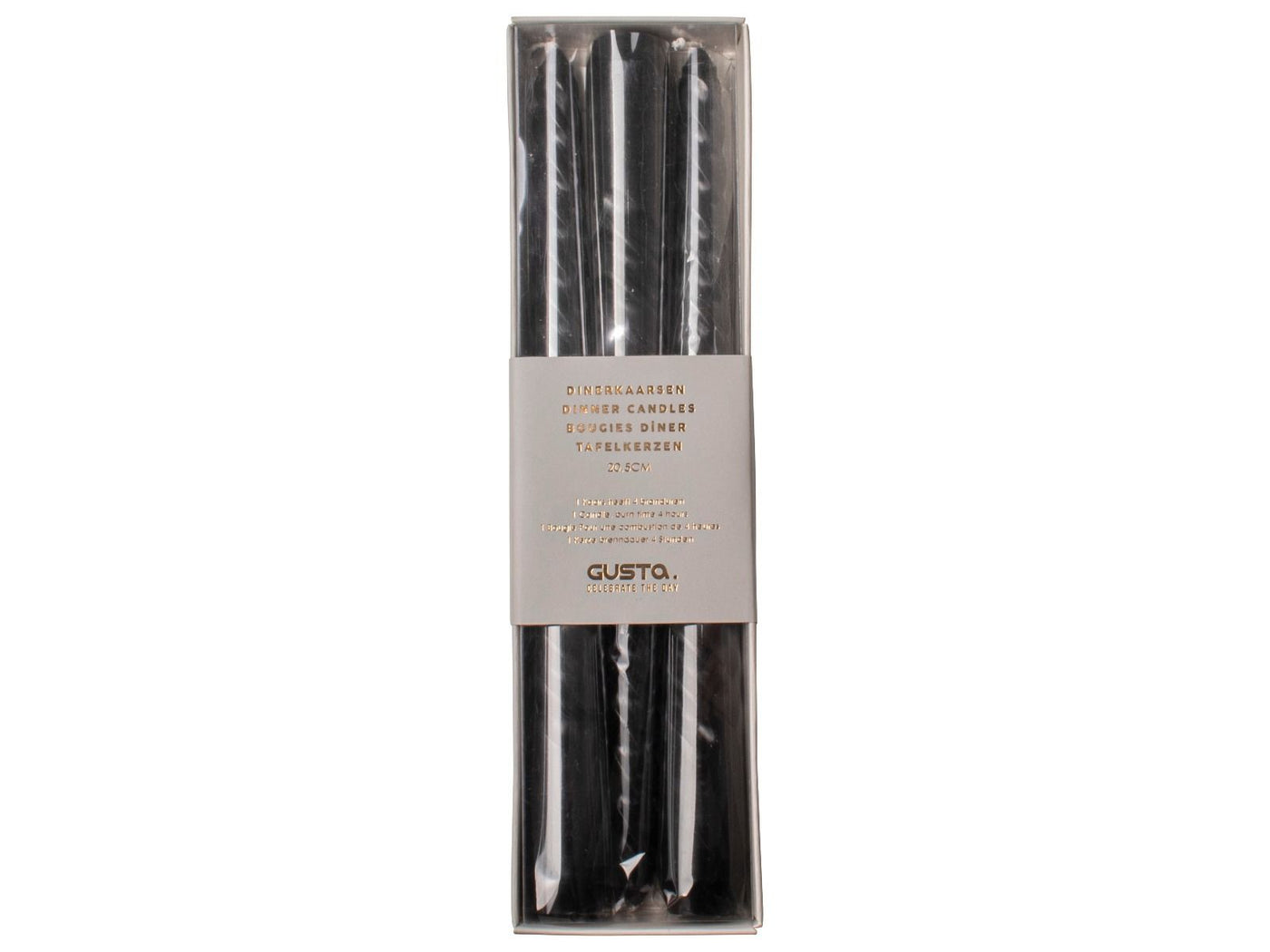 Swirl kaarsen set van 3 - Zwart