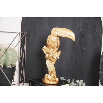 Ornament Toekan - Goud 18x30x10cm - JungleHome