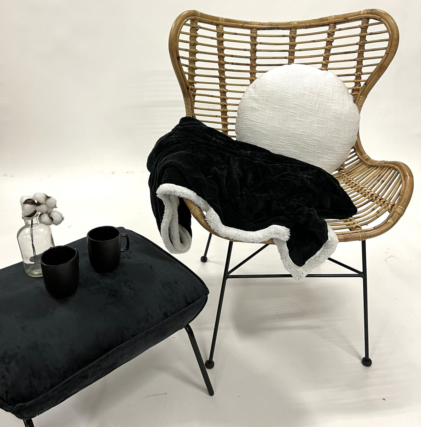 Plaid - Zwart Teddy