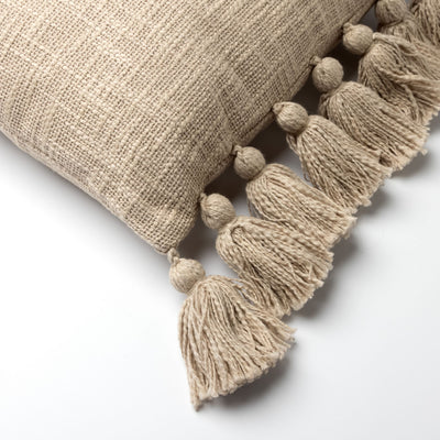 Sierkussen - Kwastjes Beige
