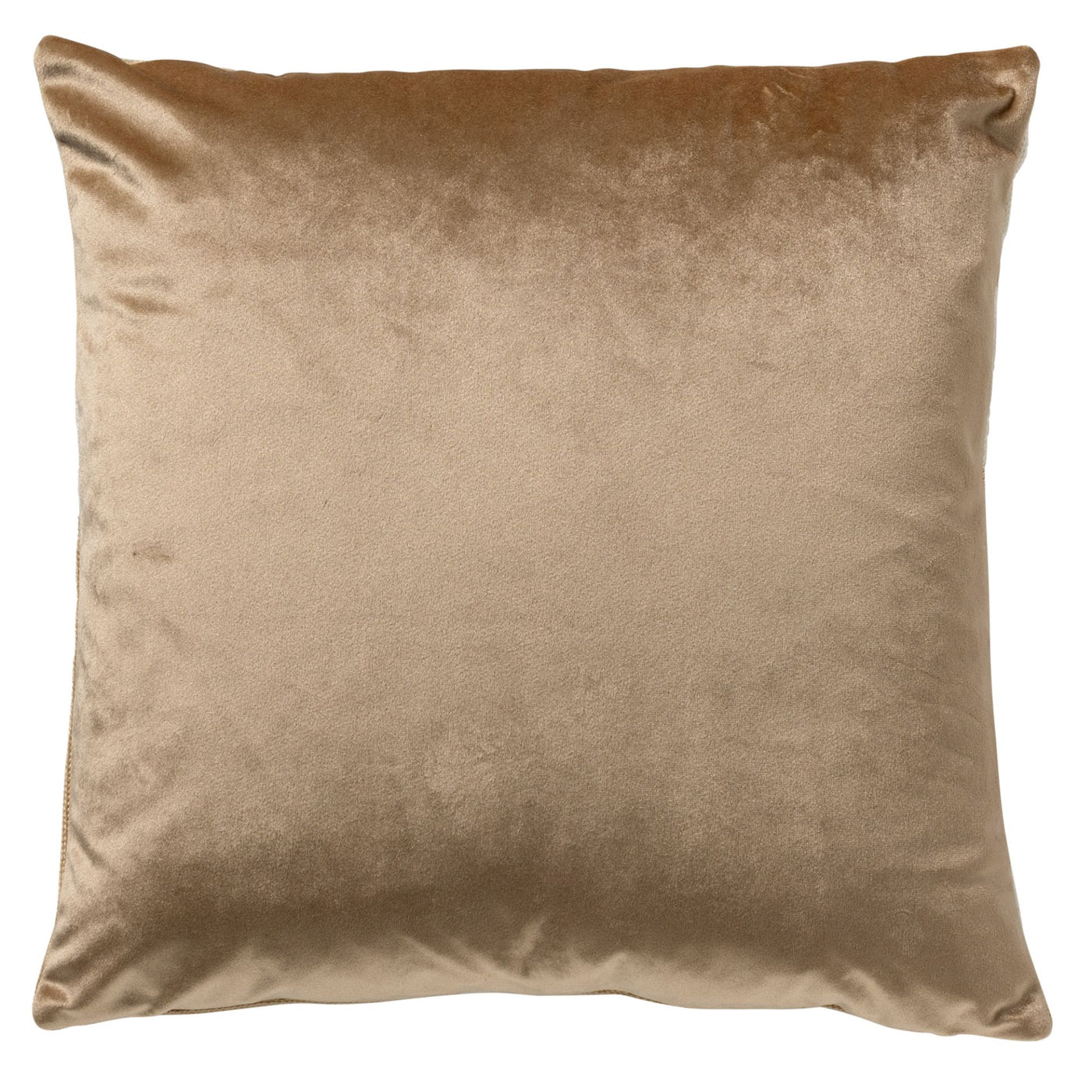 Sierkussen - Wit met beige bladeren