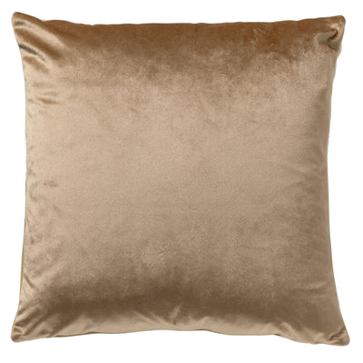 Sierkussen - Wit met beige bladeren