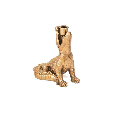 Kandelaar - Krokodil goud - JungleHome